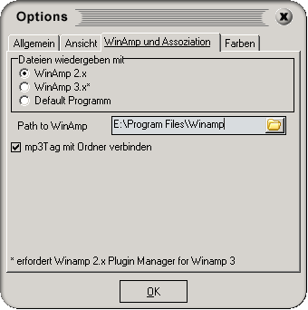 WinAmp and association with folders